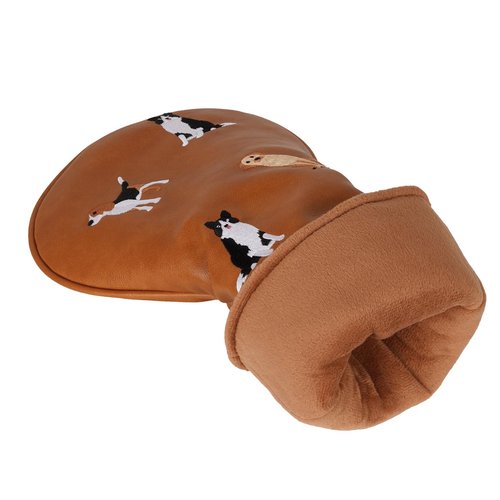 Craftsman Golf PU Leather Dog Embroidery 460cc Driver Headcover Cute Chocolate Lab Border Collie Beagle