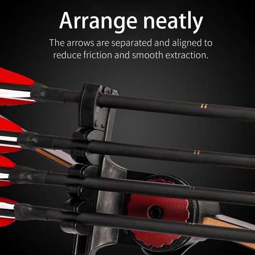 Yuecoom Recurve Bow Quiver, 4 Arrows Quiver Arrow Holder Quick Release System, Brown Leather Archery for Recurve Bow Accessories