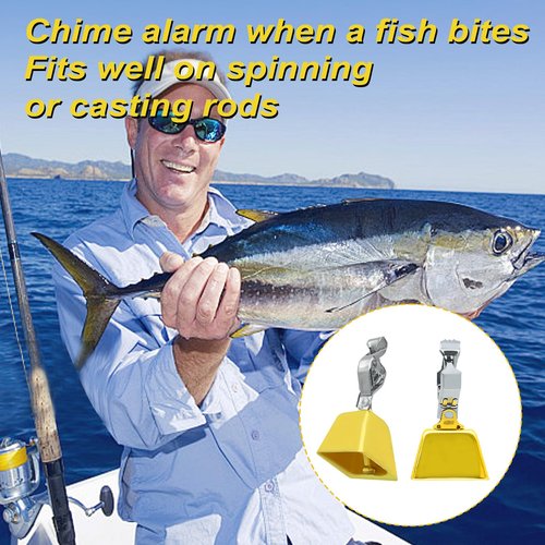 KCMOSGI 12 Pcs Fishing Bells,Fishing Pole Bells,Catfishing Equipment,for Fishing Bells for Rods