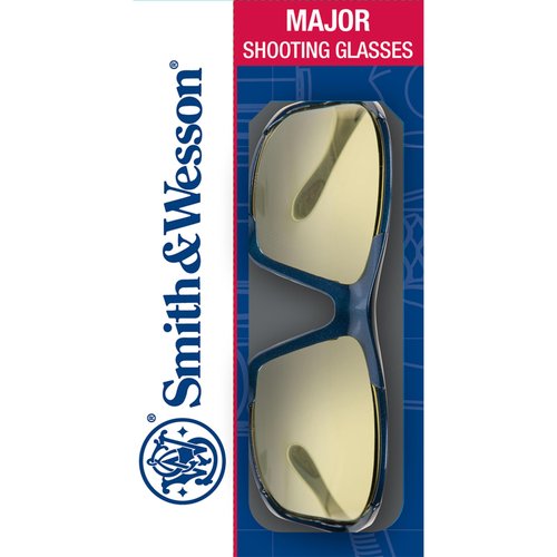 Smith & Wesson Major Full Frame Shooting Glasses with No-Slip Rubber, Impact Resistance and Storage Bag for Shooting, Working and Everyday Use
