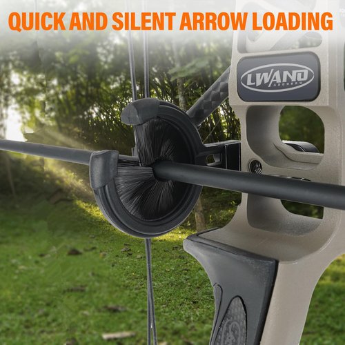 LWANO Archery Arrow Rest Capture Brush Whisker Biscuit Arrow Rest for Compound Bow and Recurve Bow Hunting Shooting Targeting - Black