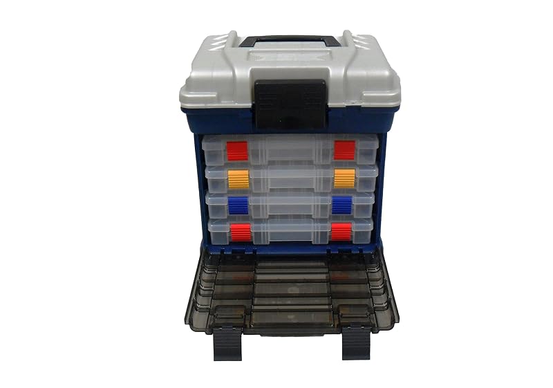 Plano 3650 Tackle Box with 4-Stack 2-3650 Utility Boxes, DuraView Front