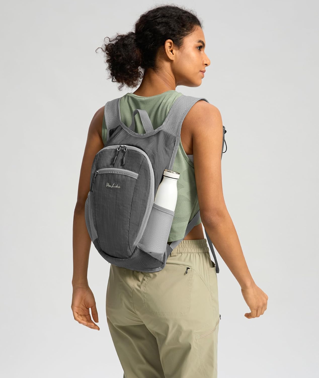 10L Small Hiking Backpack Travel Daypack Lightweight Packable Back Pack for Women Men(Black)