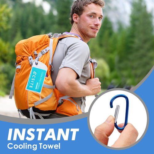 CSITE Cooling Towels for Neck and Face - 4 Pack 47x12 Inch Ice Cold Microfiber Towels, Soft & Breathable Cooling Towel for Hot Weather, Sports, Yoga, Workout, Running, Golf, Camping