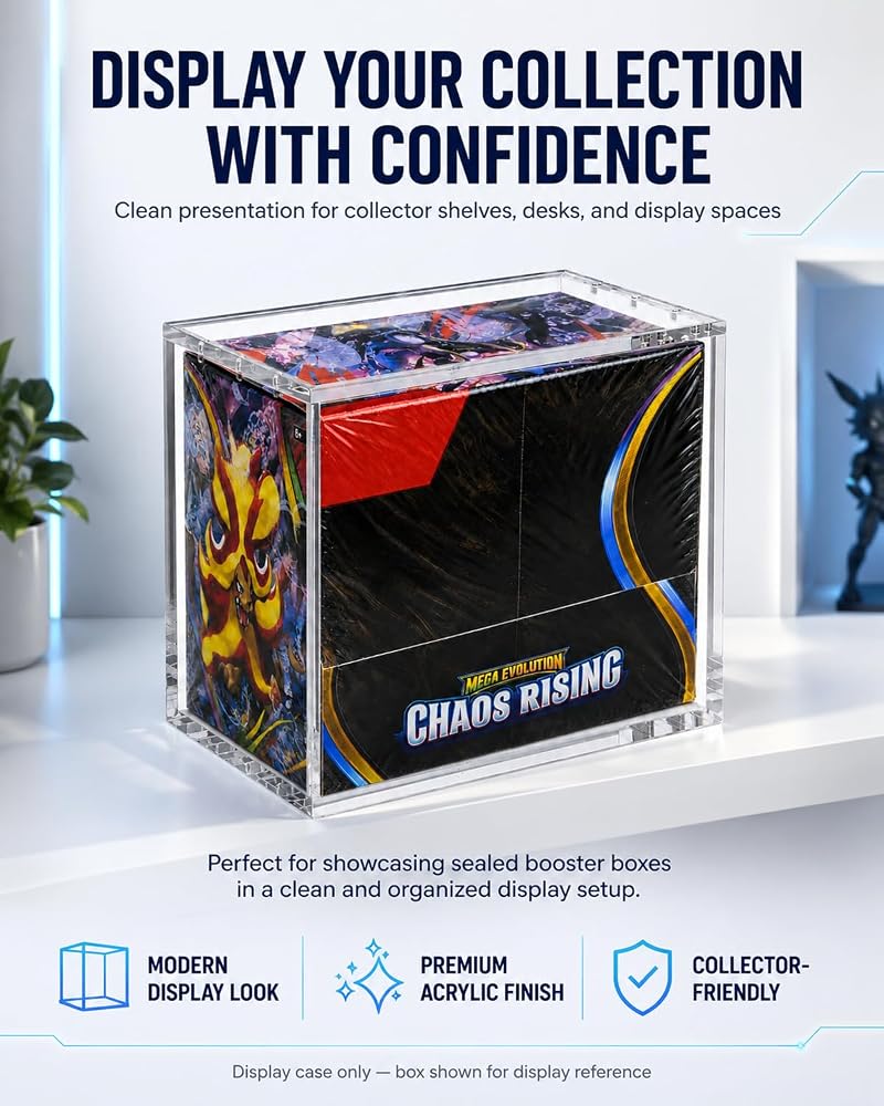 3-Pack Booster Box Case - Acrylic Display Boxes for US-Size PKMN Booster Boxes (Variation: (3-Pack)Booster Box Case)