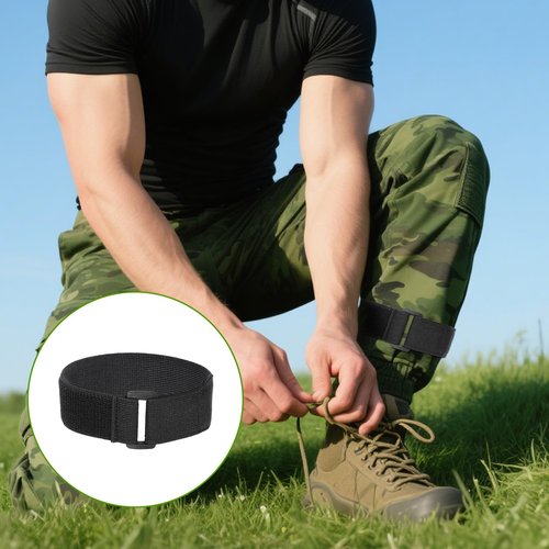 Giantree 4-Pack Boot Straps, Nylon Sports Straps, Adjustable Elastic Leg Strap, Adjustable Cycling Fishing Pants Safety Thigh Trouser Replacement Strap for Cycling, Fishing, Hiking, Wading