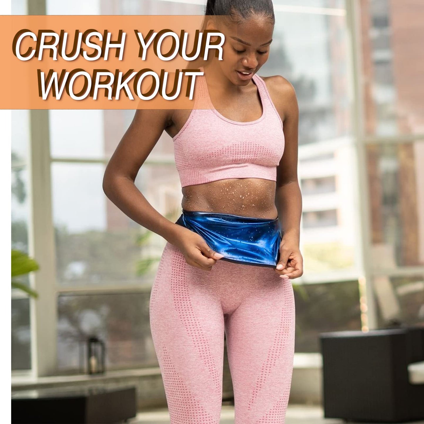 huiming Sauna Suit Waist Trimmer for Women Waist Trainer sweat band for stomach Belt Lower Belly Plus Size (Black, XXL/3XL)