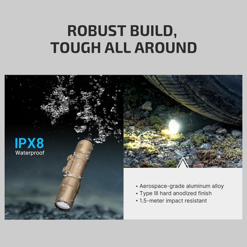 OLIGHT Odin S 1500 Lumens MLOK Rail Mounted Weaponlight Rechargeable Tactical Flashlight with Upgraded Remote Pressure Switch, 250 Meters Throw Distance, IPX8 Waterproof (Black)