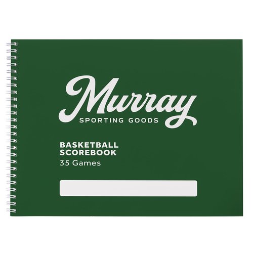 Murray Sporting Goods Classic Basketball Scorebook - 35 Games Green Score Keeper Book | Stat Tracker Scoresbook for Youth Basketball