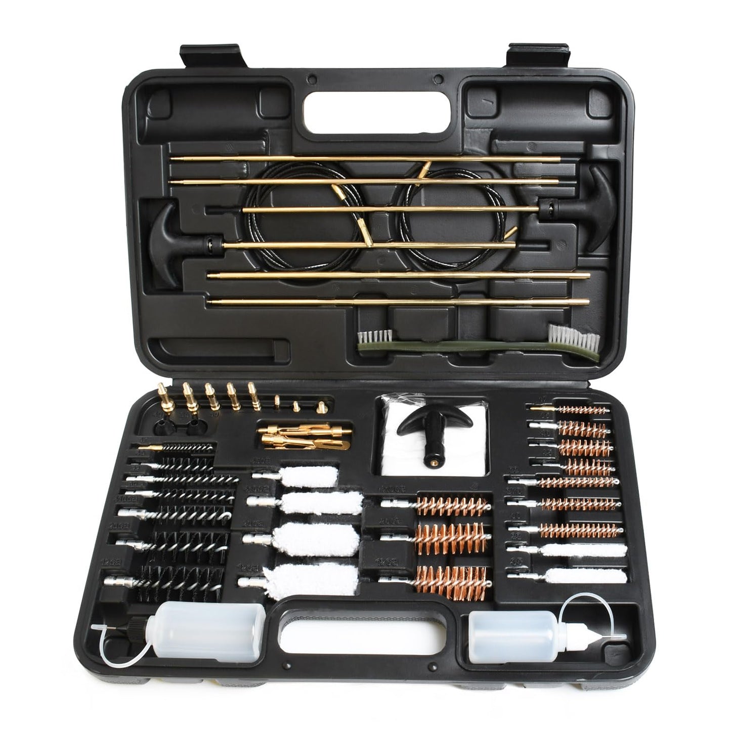 Motanar Gun Cleaning Kit Universal Gun Cleaner for Shotgun, Pistol, Rifle, All Guns with Lightweight Carrying Case (Upgrated Brass Jags & Loops)