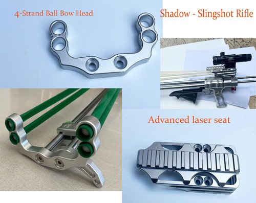Professional Slingshot Rifle with Sight, High Precision Target Shooting, Aluminum Frame, 16mm Steel Shaft for Adult Hunting and Target Practice (Slingshot Rifle)