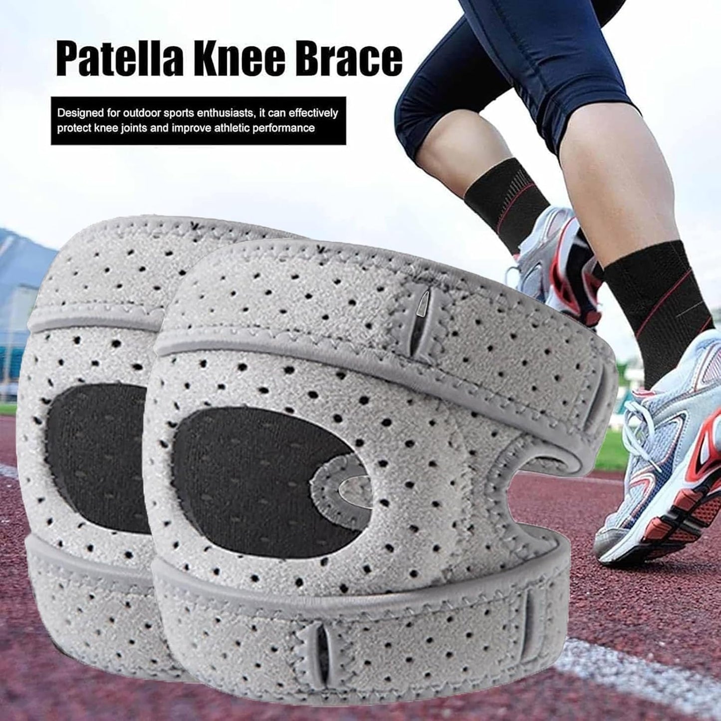 2PCS Wellknee Knee Brace,Knee Brace for Women Men Adjustable Knees Support,Knee Support for Athletes,Knee Joint While You Move for Running Workout