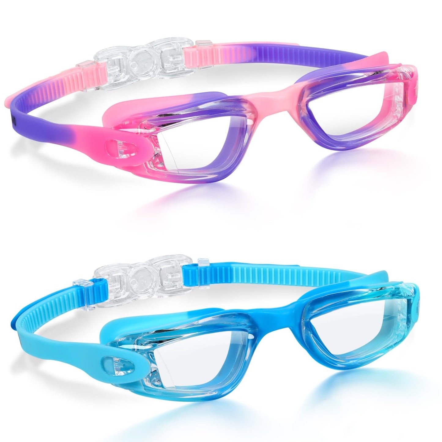 Aegend Kids Swim Goggles, Pack of 2 Swimming Goggles for Children Boys & Girls Age 3-14