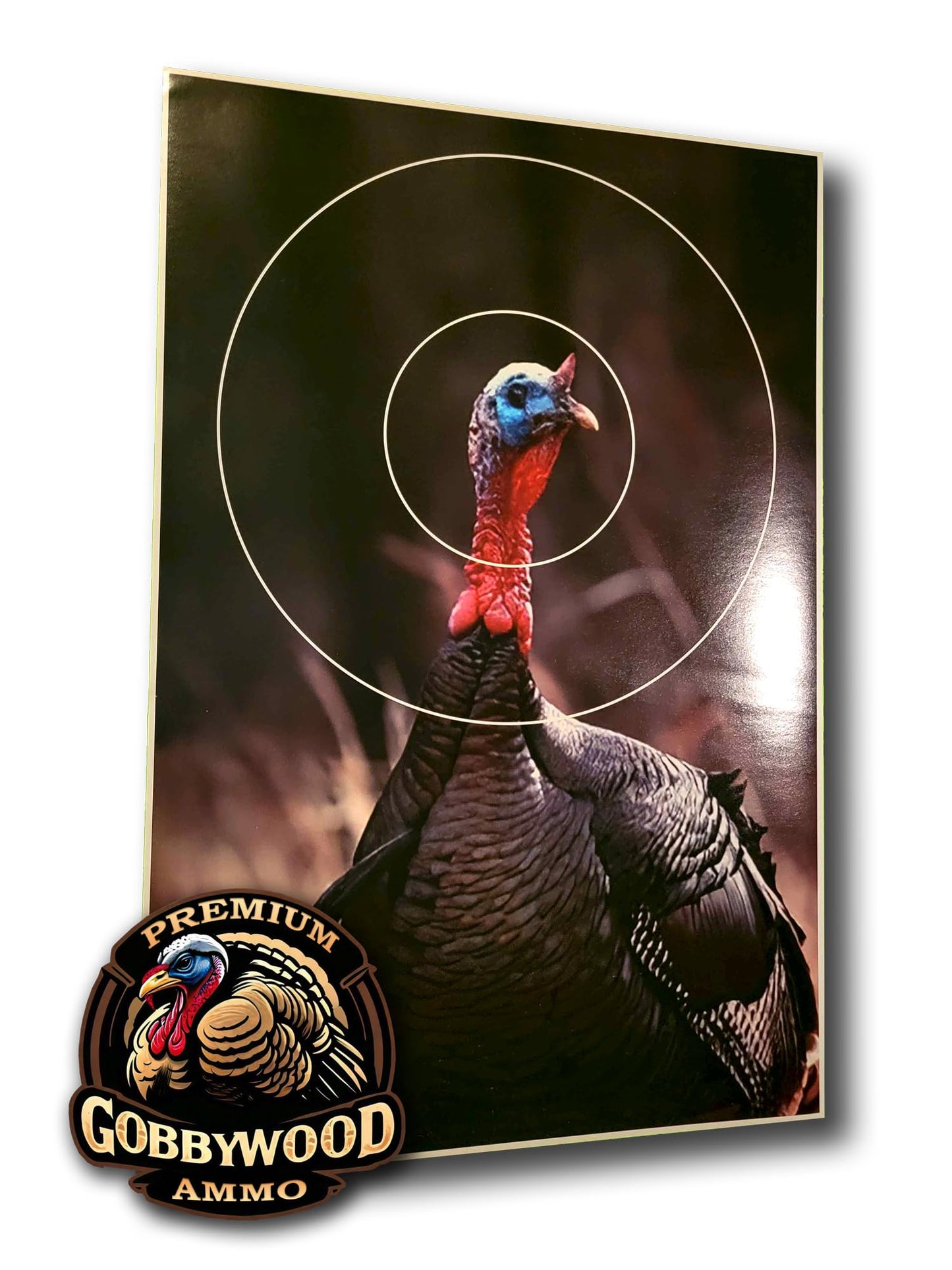 GobbyWood Ammo Peel & Stick Reactive Turkey Target 12" x 18" (5 Pack)