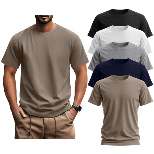 Ficerd 5 Pack Mens Big and Tall T Shirts