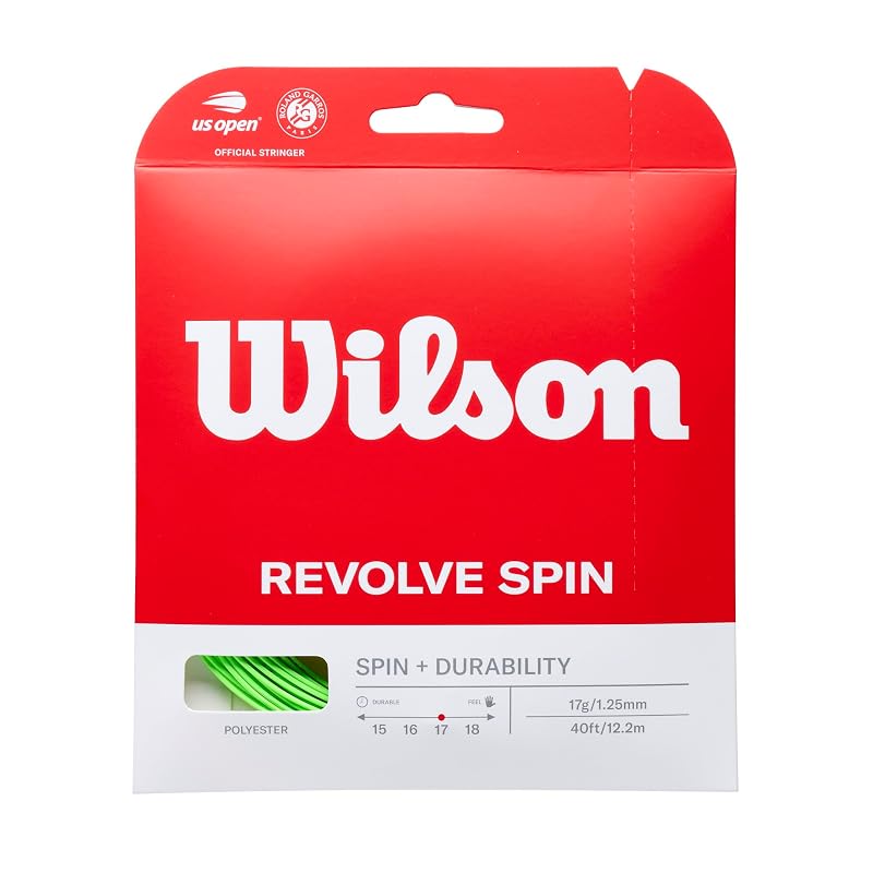 Wilson Revolve Spin Tennis String Set - Green 17+ Revolve SWRS16GR