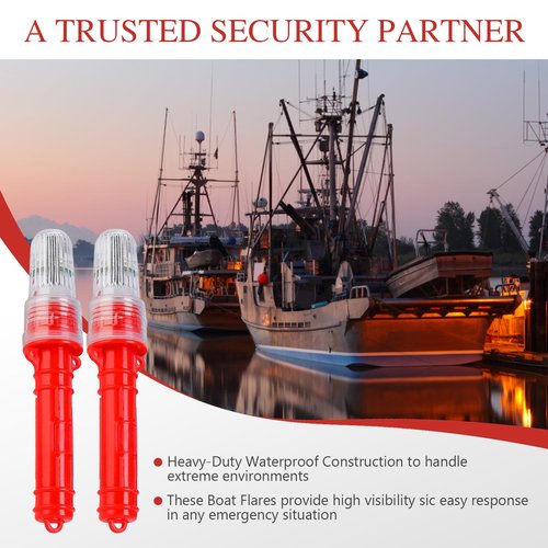 fugit 3PCS Boat Flares – Boat Flares Coast Guard Approved Marine | Waterproof Emergency Signals for Fishing Nets, Buoys & Boats