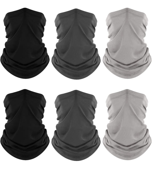 Fuinloth Neck Gaiter, 6 Pack Cooling UV Protection Bandana Face Mask Gator