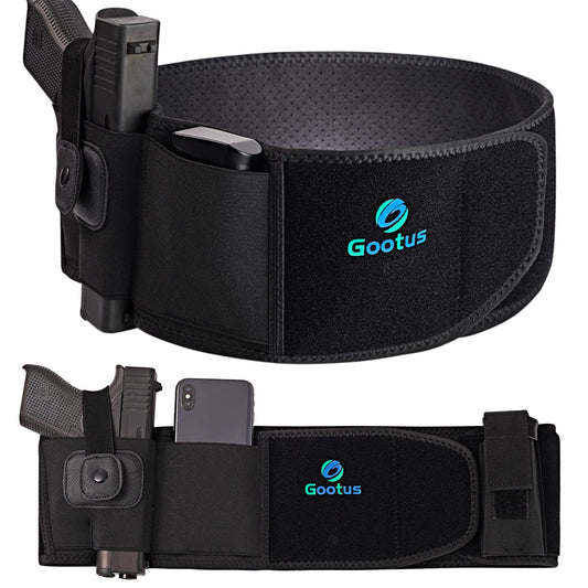 Gootus Belly Band Holster for Concealed Carry - Gun Holsters for Women and Men - Fits Glock, Ruger LCP, Taurus G2C, S&W M&P 40 Shield Bodyguard, Sig Sauer, etc