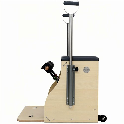 Pilates Chair, Split-Pedal Stability Pilates Combo Chair with Handles,Resistance Bands Chair Pilates Reformer Machine,Yoga Fitness Trainer,Pilates Equipment for Home Studio Use (White)