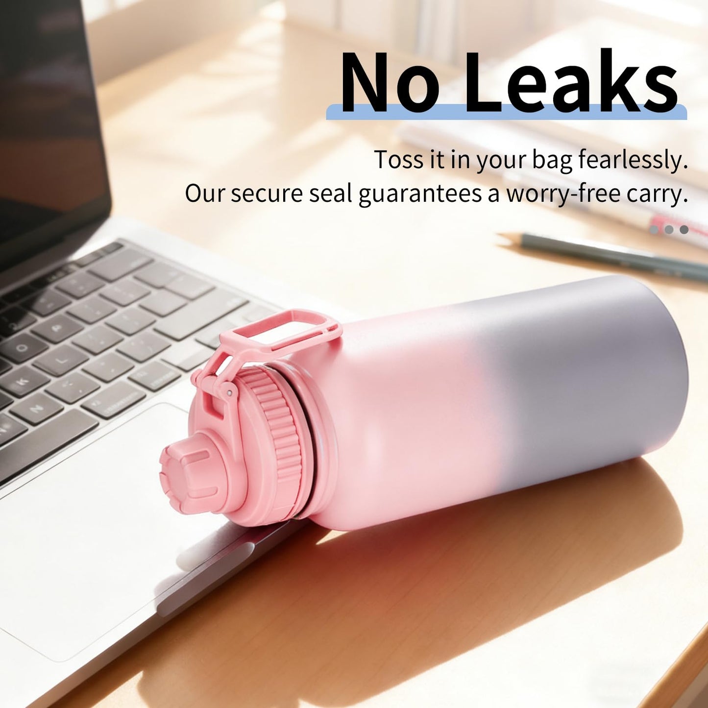 Gulex Water Bottle 32oz - Leakproof & BPA Free Sports Water Bottle Carry St
