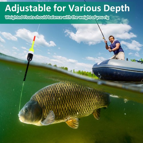 VioraWhite 20 Pcs Fishing Floats Bobbers Spring Oval Stick Slip Floats Balsa Wood High Visibility and Sensitive for Crappie Catfish Trout Panfish Walleye Fishing(1.7″x0.59″x5.7″,Yellow Cylinder)