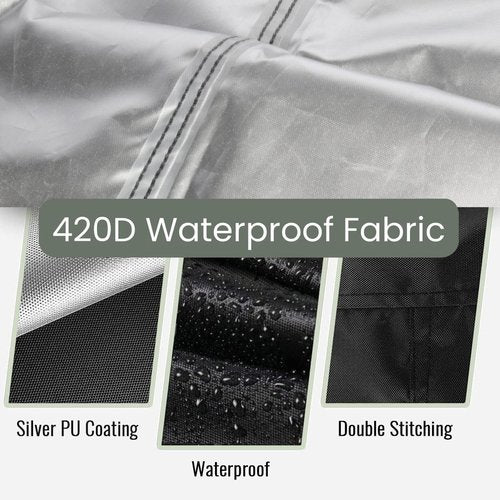 Joymo Golf Cart Cover 6/8 Passenger，95"-156" Golf Club Car Rain Covers 4 Passenger，Waterproof EZ GO Golf Cart Accessories,Outdoor Seat Covers Evolution Protective Cover（156" L x 55" W x 79" H）