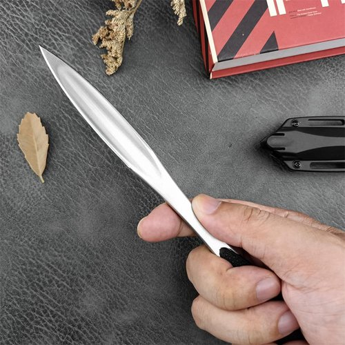 XBOSAI 3.46" Fixed Blade Knife with Sheath, 440C Stainless Steel Rubber Handle Straight Knives, Outdoor knife for camping, Hiking, Fishing and Everyday carry