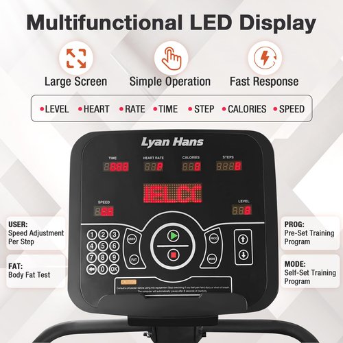 Stair Stepper, Commercial Grade Stepper Machine, Stepmill for Exercise at Home, Stair Climber for Cardio and Lower Body Workouts,15 Speed Levels, 660LBS Capacity, 15-165 Steps/Minute