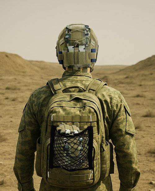 ANZOME Helmet Cover with Battery Rear Pouch and Net Holder, Tactical Cloth Cover for Ops-Core Fast PJ Helmet in Size M/L, OneTigris PJ Airsoft Helmet in Size M/L