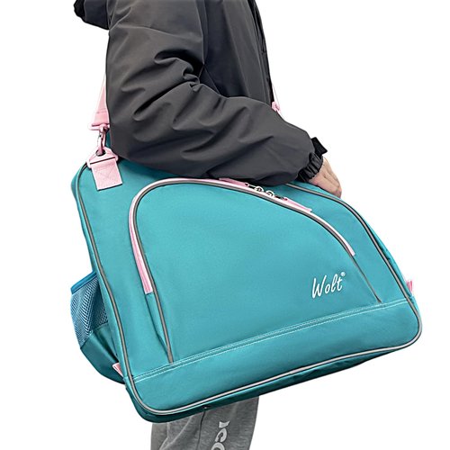 WOLT Ice Skate Bag - Roller Skate Bag, Inline Skate Bag with Adjustable Shoulder Strap for Both Youth and Adults.Mint Green