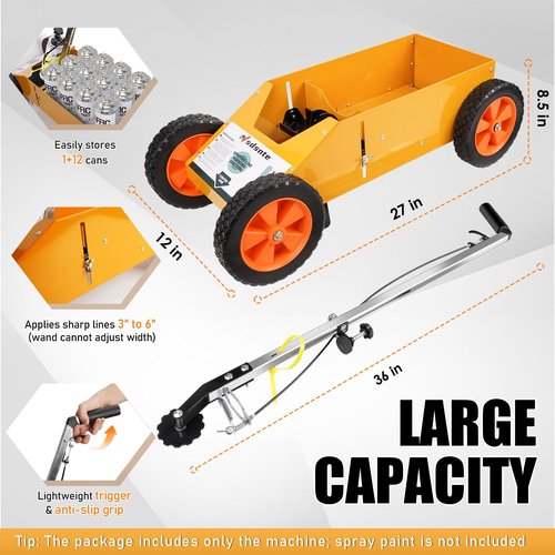 SDSNTE 2 in 1 Detachable Parking Lot Striping Machine and Marking Paint Wand for Fast and Accurate Marking, Lightweight Trigger and Precision Control, Pack of 1
