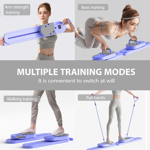 Vindhvisk Newly Designed Pilates Reformer Set with 20+ Workouts, Pilates Reformer Board for Home, Pilates Board - Beginner Friendly Fitness Equipment (Purple)
