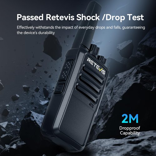 Retevis RT68 Walkie Talkies with Earpiece, Portable FRS Two-Way Radios Rechargeable, with 6 Way Multi Unit Charger, Hands Free, Long Range, Rugged 2 Way Radios 6 Pack for Adults School Church