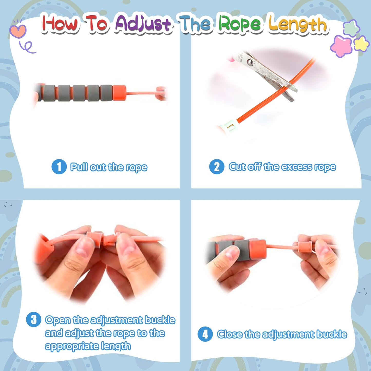 Adjustable Soft Skipping Rope for Kids - Toddler Jump Rope With Skin-Friendly Foam Handles, Ideal for Boys & Girls Exercise & Outdoor Fitness