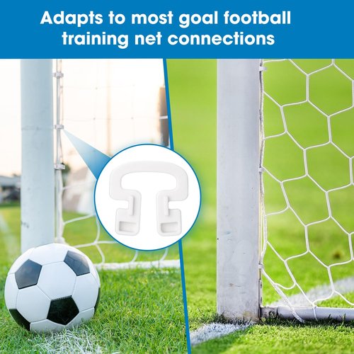 50 Pack Locking Soccer Goal Net Clips with Storage Box - Durable Plastic Football Net Fasteners, Universal Fit for Most Goals, Training & Replacement Accessories (White)
