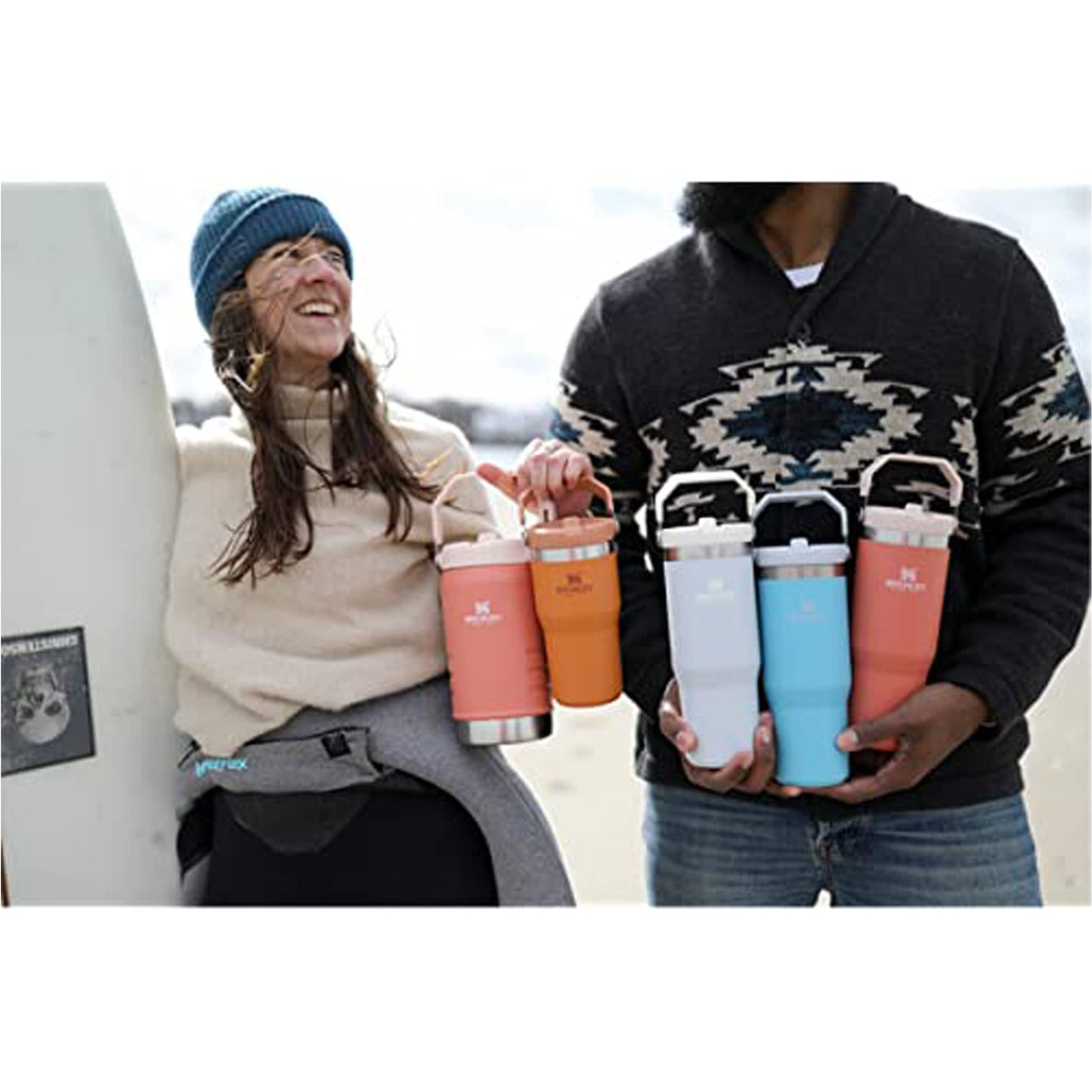 Stanley IceFlow Stainless Steel Tumbler - Vacuum Insulated Water Bottle for Home, Office or Car Reusable Cup with Straw Leak Resistant Flip Cold for 12 Hours or Iced for 2 Days, Ochre, 20 OZ / 0.59 L