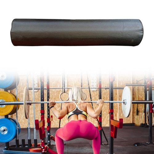 Menolana Squat Pad Barbell Bar Pad Shoulder Support Glute Bridge Pad Barbell Shoulder Pad for Lunges Weight Lifting Gym Fitness Adults, Black 40cmx8cm