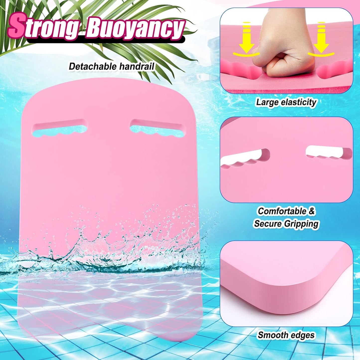 2 Pcs Swimming Kickboard Pull Buoy Set Training Aid Float Pull Buoy Leg Float Swimming Training Equipment Accessories for Hand Leg Adults Children Beginners Exercise Fitness