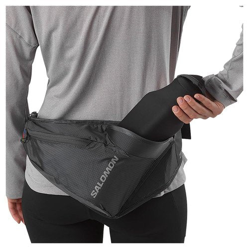 SALOMON Cross Season Bottle Belt Hydration Belt, Adults Unisex, Ebony/Alloy/ (Black)