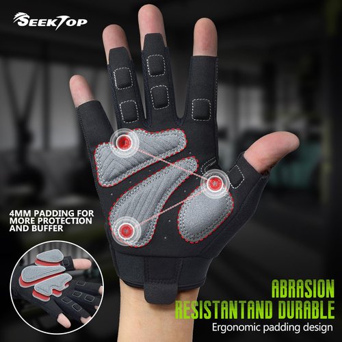 Seektop Workout Gloves for Men and Women, Weight Lifting Gloves with Full Protection, Excellent Grip, Gym, Breathable Exercise Gloves for Weightlifting, Fitness, Training