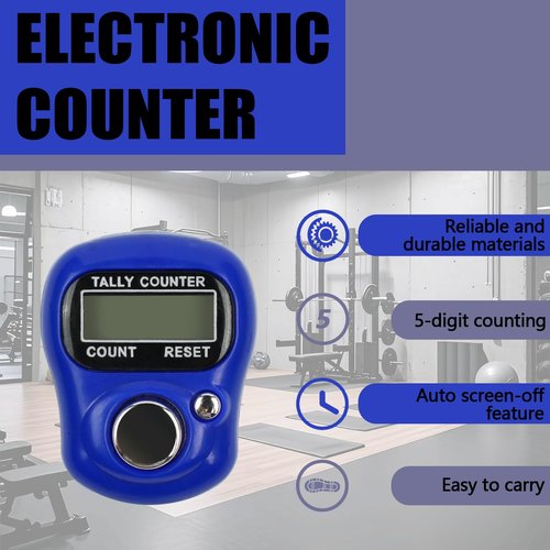 LKbeuuu 4 PCS Electronic Finger Counter, 5 Digit Number and LCD Electronic Digital Display, Resettable Hand Tally, Counting for Golf, Goods Counting, Lap, Knitting