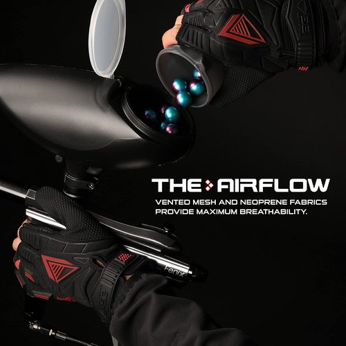 Glove Station Hyper-Fit Tactical Shooting & Work Gloves - Red, Medium - 2 Fingerless Design Paintball & Airsoft Gear for Men with Outstanding Grip for Combat, Hunting, Shooting, & Work