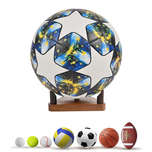 CRNHIGY Ball Racks, Soccer Racks, Basketball Racks, Volleyball Souvenir Display racks, made of walnut wood