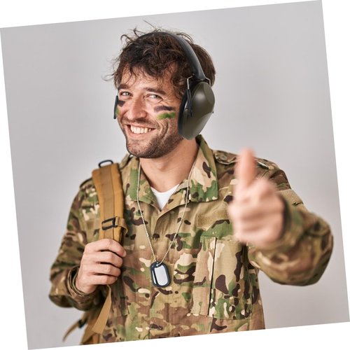 HANABASS Shooting Earmuffs Ear Defenders Electronic Hearing Protection Ear Protection Headphones Hunting Headphones Noise Reduction Headphones Sound Cancelling Headphones Abs Green