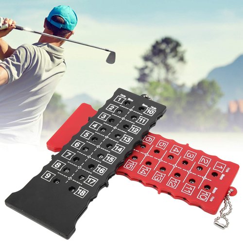 Golf Score Counter 18 Hole, Easy Press Button, Small Scorer Pocket Size, Ideal Golf Score Counter with Training Practice Accessory