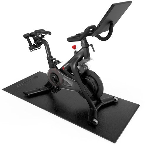 Powr Labs Bike Trainer Mat Compatible with Peloton Bike – Stationary Cycling Floor Pad for Treadmill, Exercise Equipment & Gym Use – Protects Carpet & Hardwood Floors, Indoor Trainer Accessory