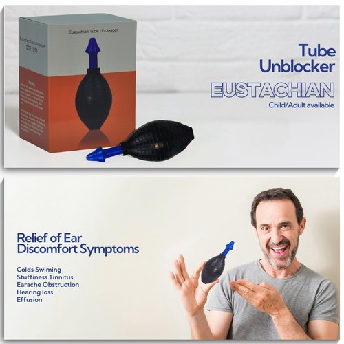Ear Congestion Tinnitus Ear Ache Relief, Eustachian Tube Unclogger, Clogged Ear Relief, Inner Ear Pressure Balance