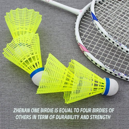 ZHENAN Badminton Birdies,12 Pack Nylon Badminton Shuttlecocks-Hight Speed Batting Training Practice Birdie Ball for Indoor and Outdoor Sports Matches,Highly Stable & Durable Shuttle Balls