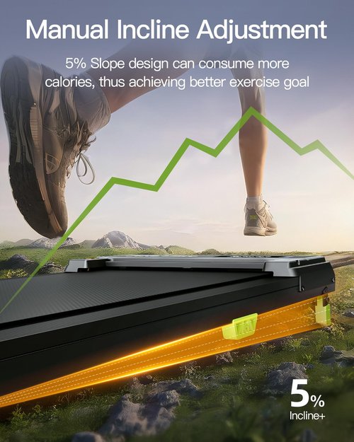 AKLUER Walking Pad with Incline, Under Desk Treadmill for Home, 2.5HP Portable Treadmills with Remote Control, 4 in 1 Incline Treadmill with LED Display